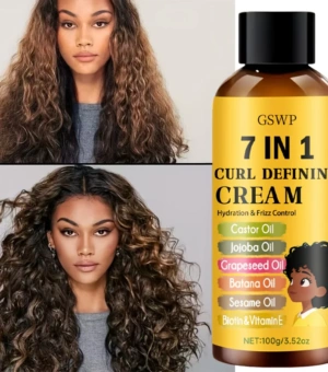 GSWP 7-in-1 Curling Setting Cream,Suitable for curly, dry hair; non-greasy, moisturizing, nourishing, smoothing,frizz-free. 100g