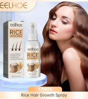 EELHOE Rice Water for Hair Growth Spray Improve Dry Damaged Hair Nourish Vitamins for Healthy Hair Regeneration Treatment Spray