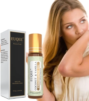 EUQEE 10ml Women's Roller Fragrance Oil-Coconut Vanilla Bubble Gum Bright Crystal Bombshell Midnight Rose Angel Aroma Oils