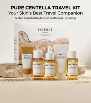 SKIN1004 Centella travel package, Korean skin care, toner, moisturizing cream, essence, cleaning oil and facial cleanser