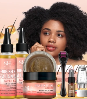 Naturals Anti-Hair Loss Oil Super 5x set African fast hair growth Chebe Batana oil butter  Fenugreek hair regrowth treatment