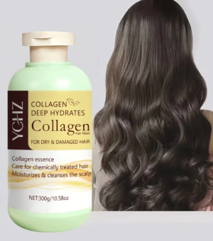Collagen Hair Mask 300g - Deeply Nourishes with Plant Ingredients, Brightens and Strengthens Hair, Suitable for Normal, Dry and Frizzy Hair Types