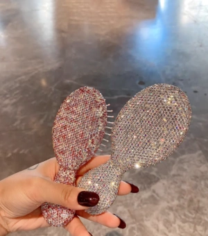 High appearance level air cushion comb artificial diamond set home portable mini hair compact smooth hair comb