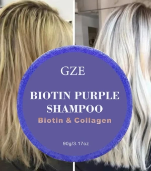 GZE Color Depositing Purple Shampoo Bar for Blonde, Silver, Gray - Anti Brass Remove Yellow Tones & Brassiness from Highlighted
