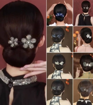 Flower Hair Bun Roller Hair Clip Flexible Twist Hairstyle Bun Women Girls Hair Iron Elegant Lazy Hair Curler Hair Styling Tools