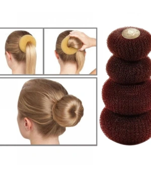 Brown 1Pc Dia 6-13cm Magic Hair Bun Maker French Elegant Women Ladies Girls Donuts Bagel For Rollers Styling Tools Accessories