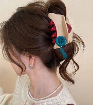 Elegant Jelly Color Bow Hair Claw For Women Girls Sweet Hair Ornament Back Headband Hair Clips Hairpin Fashion Hair Accessories
