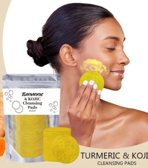 Turmeric Cleansing Pads Kojic Acid Cleansing Pads Helps Balance Skin Oil And Water Remove Excess Keratin From The Body'S Skin