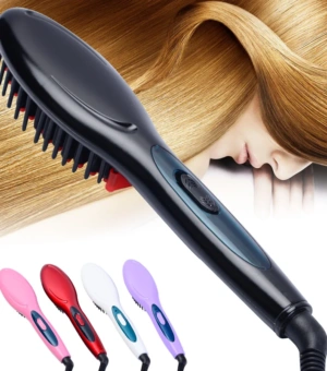 Electric Degital Control Antiscaled straightening simply Fast Hair Straightener Brush Comb Irons easy straight