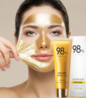 80g Gold Peel Mask Deep Cleansing Tightens Facial Mask Lightens Blackheads Cleanses Pores Tightens Cleans Deep Nose Pores