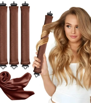Heatless Hair Curler 27cm Sleep-friendly Heatless Curling Wand 3.5 Diameter Large Wave Curling Wand